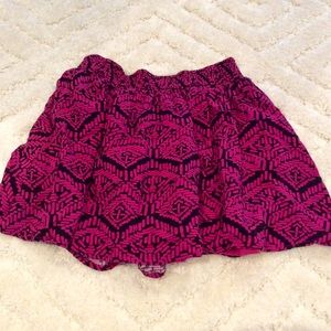 Aztec print mini pink/black skirt, S/P